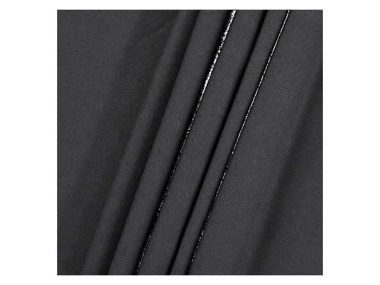 Donkergrijze stof met fijne textuur.
