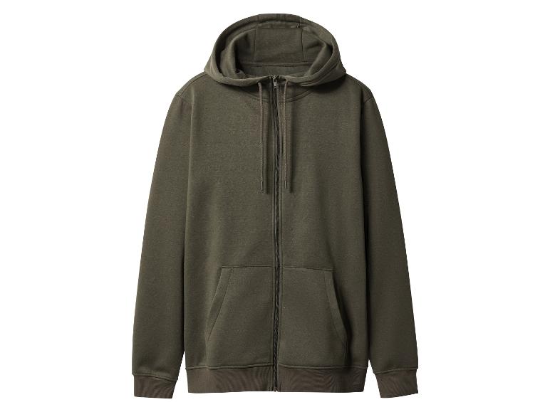 Donkergroene hoodie met rits