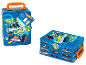 Twee blauwe Hot Wheels metalen draagkoffers voor het verzamelen van speelgoedauto's.