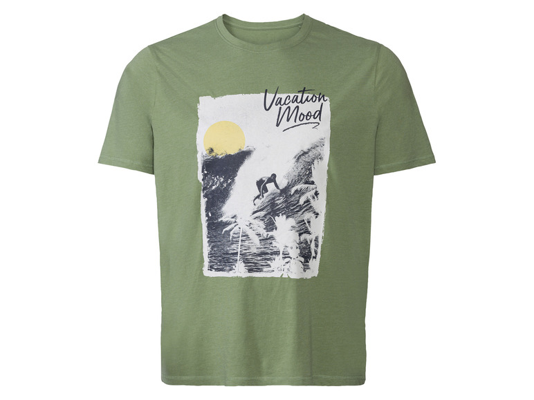 heren-T-shirt, casual gesneden (XXL (60/62), Groen)