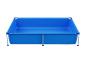 Blauw rechthoekig kinderzwembad.