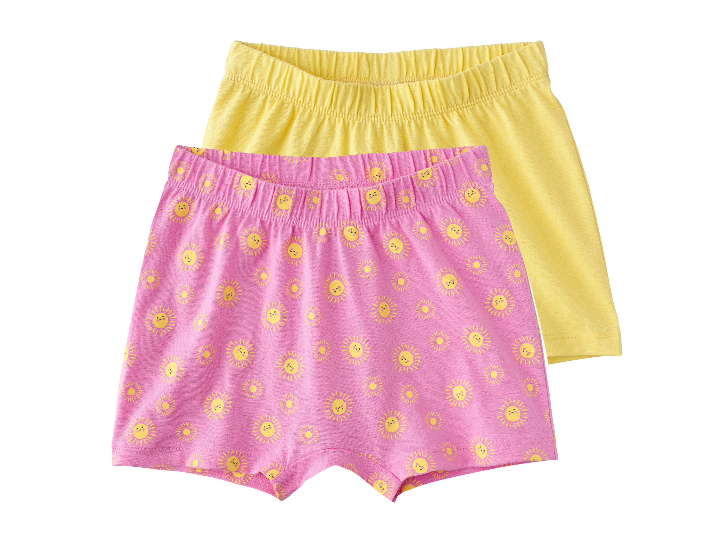 LUPILU Set van 2 baby shorts (roze/geel, 50/56)