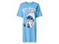 Blauw nachthemd met cartoonfiguurprint en de tekst 'STITCH time to chill'.