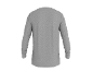 Grijs heren T-shirt met lange mouwen, achterkant.