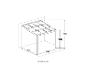 Maattekening van pergola, afmetingen 2950x2900x2720/2330 mm.
