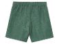 Donkergroene linnen shorts voor kinderen.