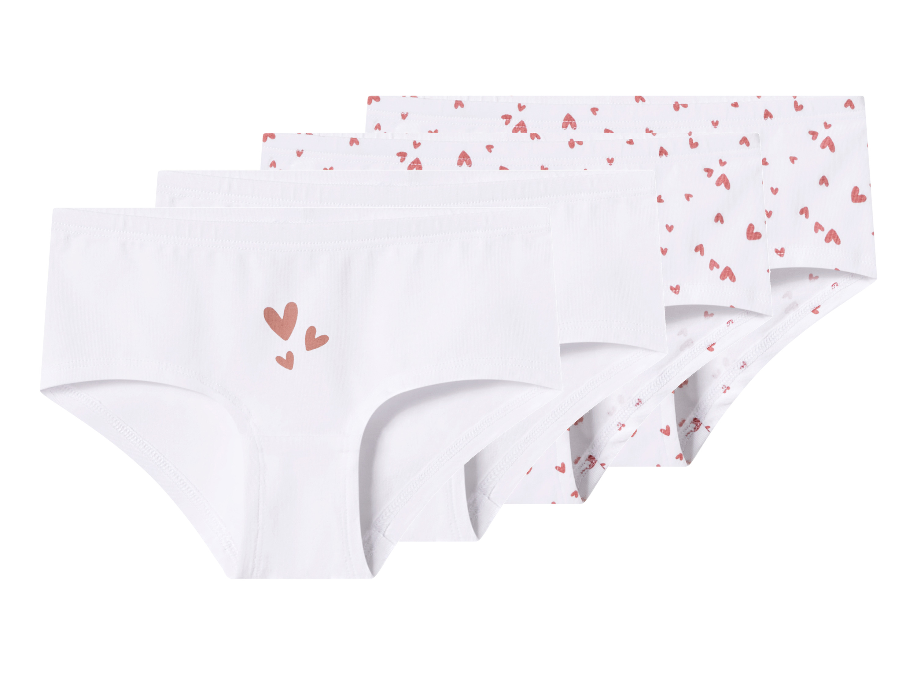 lupilu Set van 4 kinder onderbroeken (Wit, 122/128)