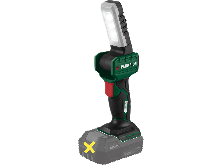 Draadloze werklamp met 2.0Ah accu, X 20V Team