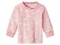 Roze baby sweater met sneeuwvlokkenpatroon