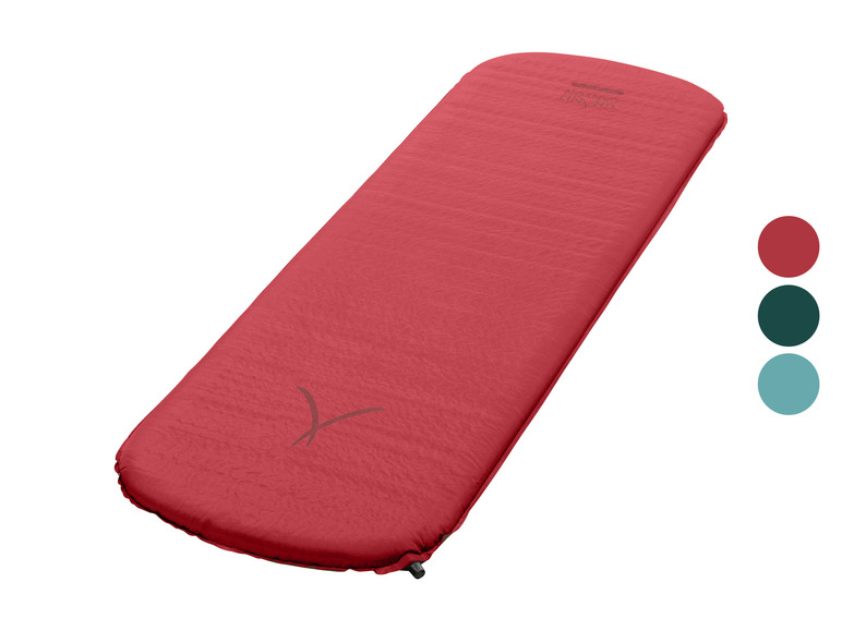 Een rode opblaasbare slaapmat van Grand Canyon.