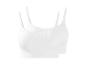Set van twee witte geribbelde sportbeha's voor dames