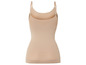 Een naadloze beige tanktop voor vrouwen