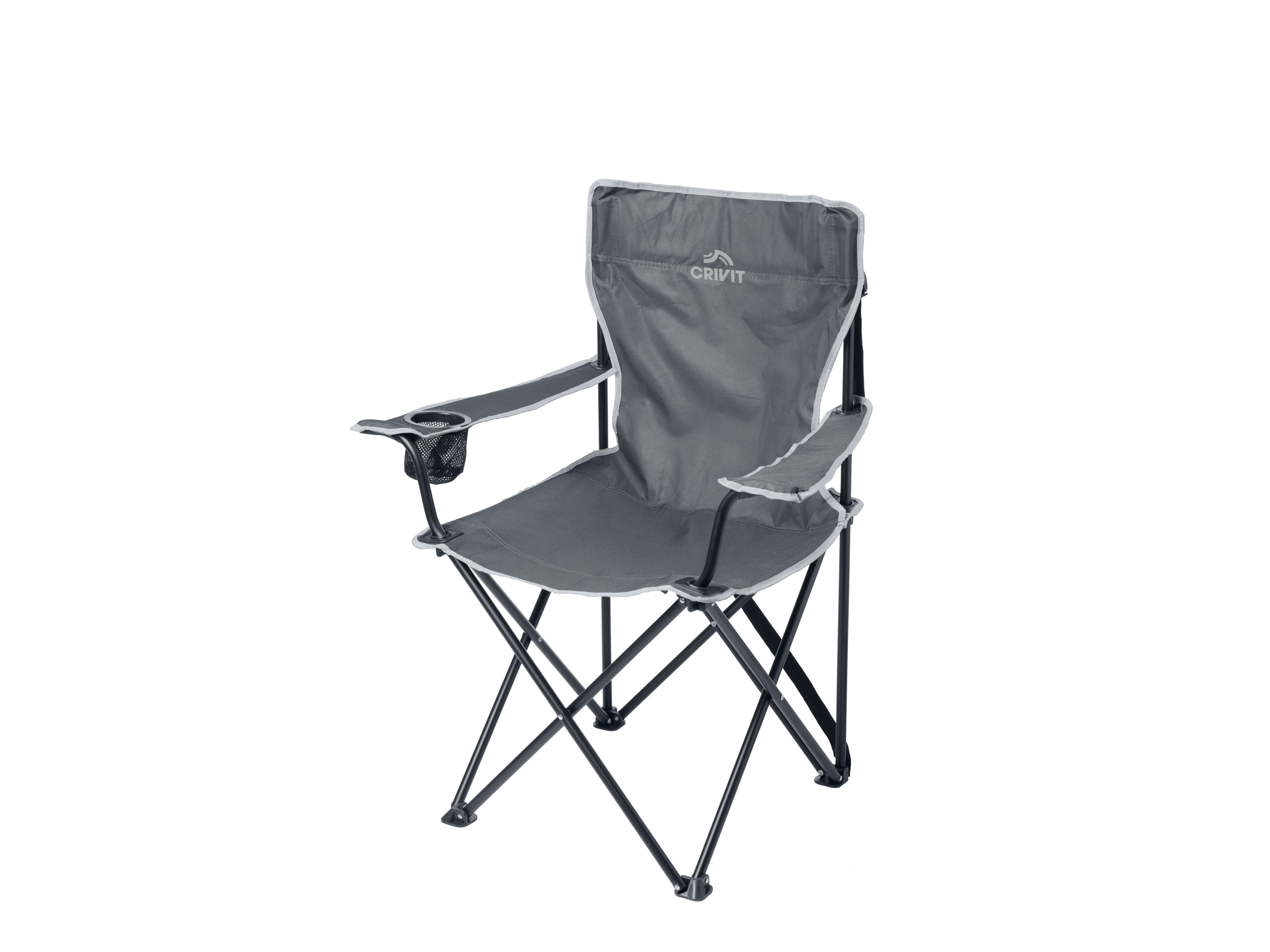 CRIVIT Opvouwbare campingstoel (Grijs)