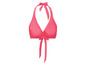 Een roze bikini top met halternek