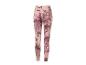 Dameslegging met abstract patroon in roze, paarse en bruine tinten.