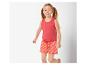 Top en gestreept shorts voor meisjes.