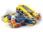 Bouwspeelgoed voor kinderen met een racewagen, takelwagen en figuren.