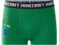 Groene boxershort met een gepixeld zombiefiguur en een elastische band met patroon