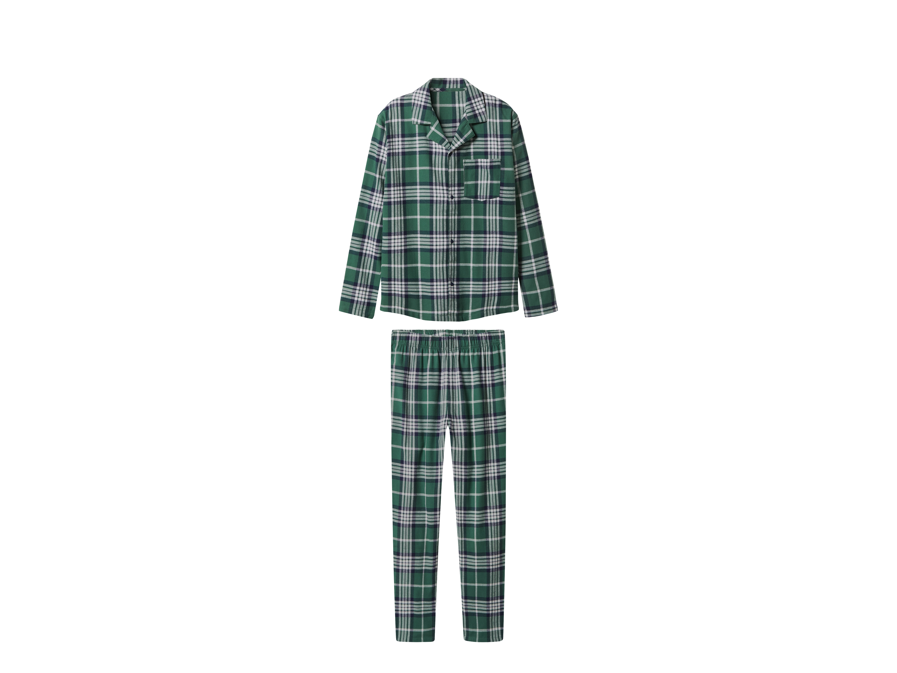 esmara Flanellen dames pyjama (Groen, M (40/42)) afbeelding