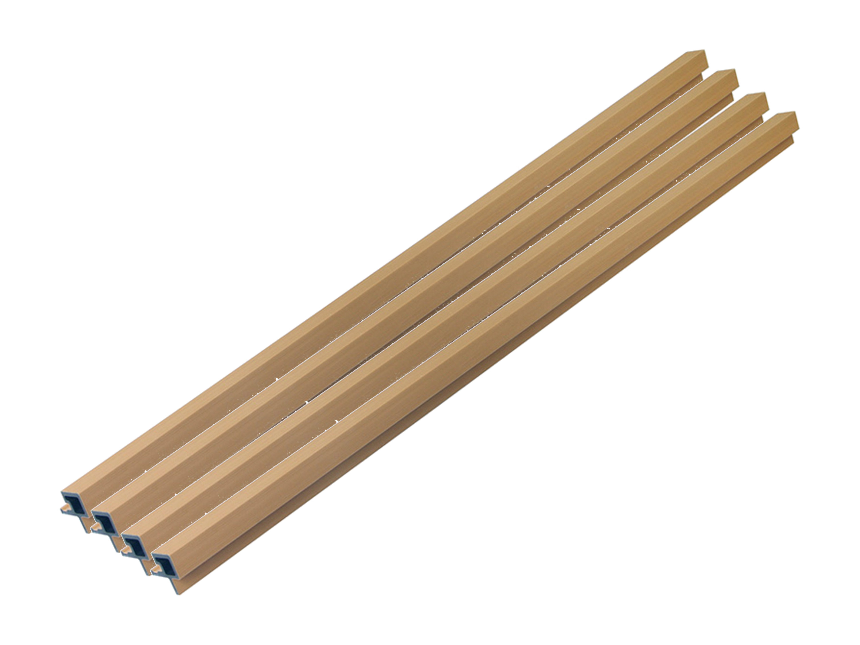 HOME DELUXE WPC hoekprofiel SANO, voor gevelbekleding "DUVAR" (4-delige set, Teak)