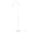 Witte vloerlamp met flexibele arm en voetschakelaar