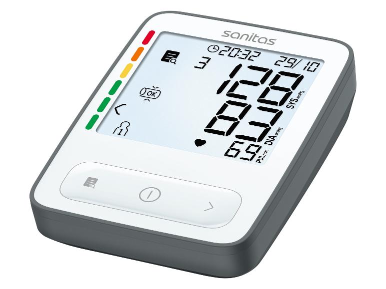 Sanitas digitale bloeddrukmeter met display voor tijd, datum en meetwaarden