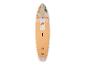 Opblaasbaar stand-up paddleboard met tropisch bladontwerp en elastische koorden.