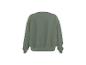 Groen sweatshirt met lange mouwen en ronde hals, achteraanzicht.