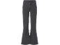 Donkergrijze flared jeans voor dames.
