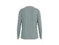 Lichtgroen dames T-shirt met lange mouwen, achterkant.