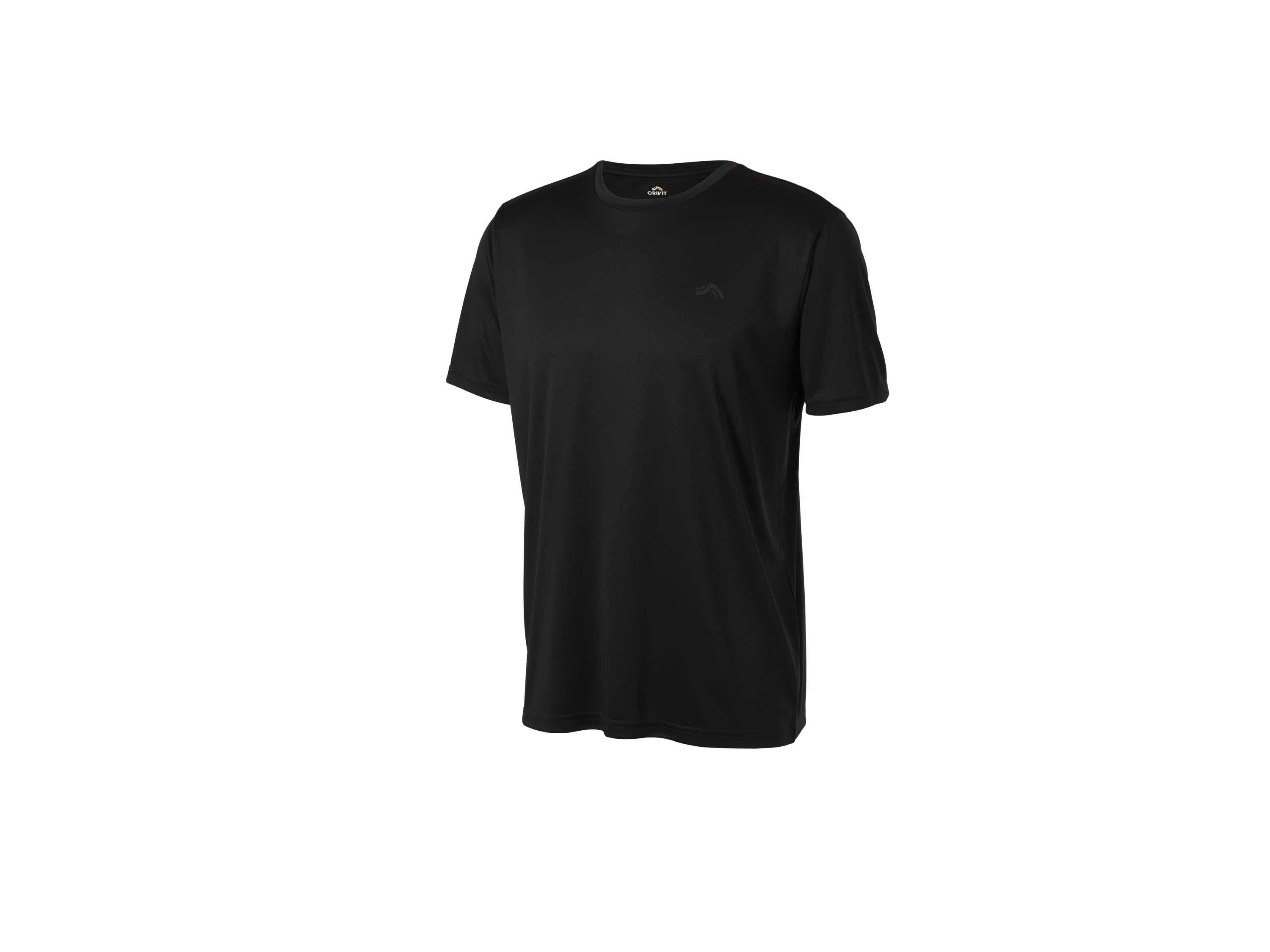 CRIVIT Heren sportshirt (Zwart, XL)