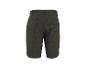 Donkere herenshorts met ruitpatroon, achteraanzicht.
