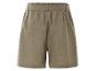 Kaki linnen shorts met hoge taille.