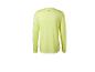 Neongele sportshirt met lange mouwen voor heren, achteraanzicht.