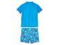 Kinder badpak: blauw shirt en broekje met zeesterren print.