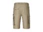 Beige cargoshorts, achterkant.