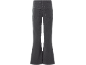 Donkergrijze flared jeans voor dames, achterkant.
