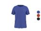 Blauw sportshirt met korte mouwen, met kleuropties: blauw, roestbruin, zwart.