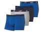 Drie Puma boxershorts: blauw, grijs en donkerblauw.