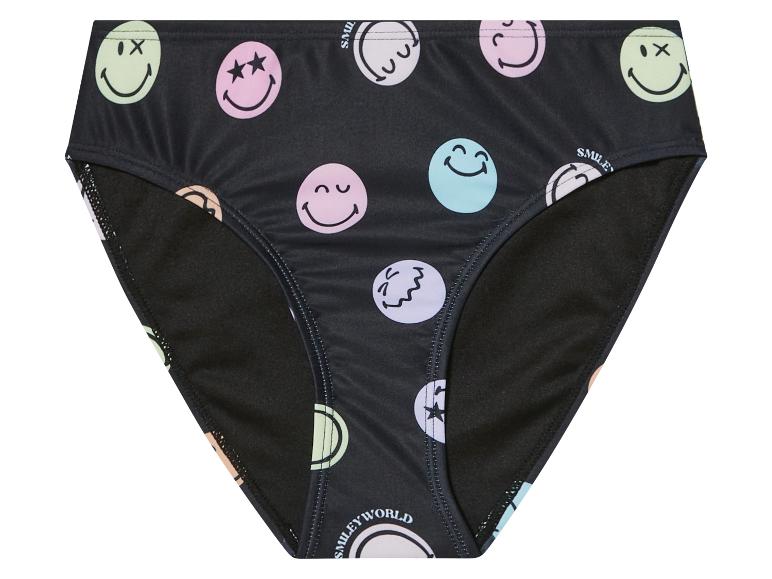 Zwarte Smiley World zwembroek met vrolijke smiley-prints.