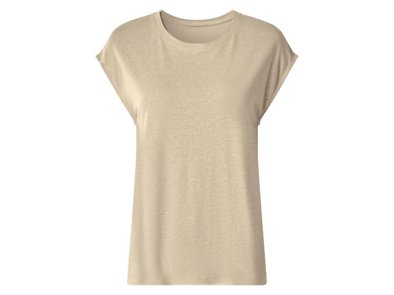 Beige dames T-shirt met korte mouwen