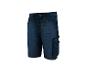 Donkerblauwe Parkside denim werkshorts met zijzakken.