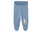 Baby broek met voetjes en zeemeeuw print.