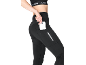 Dames sportlegging en sportbeha met zak voor mobiele telefoon.
