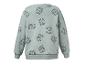 Lichtgroen kinder sweatshirt met leeuwenkoppen patroon.
