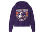 Een paarse hoodie met een Evil Queen print en de tekst 'Pick Your Poison'.