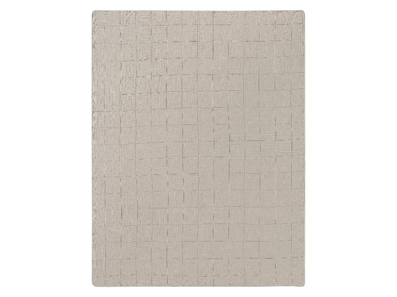 Beige plaid deken, minimalistische stijl.