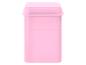 Roze plastic opbergdoos met deksel