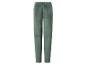 Groene, zachte en comfortabele velours broek met elastische tailleband.