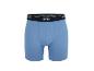Blauwe heren boxershort met zwarte tailleband.